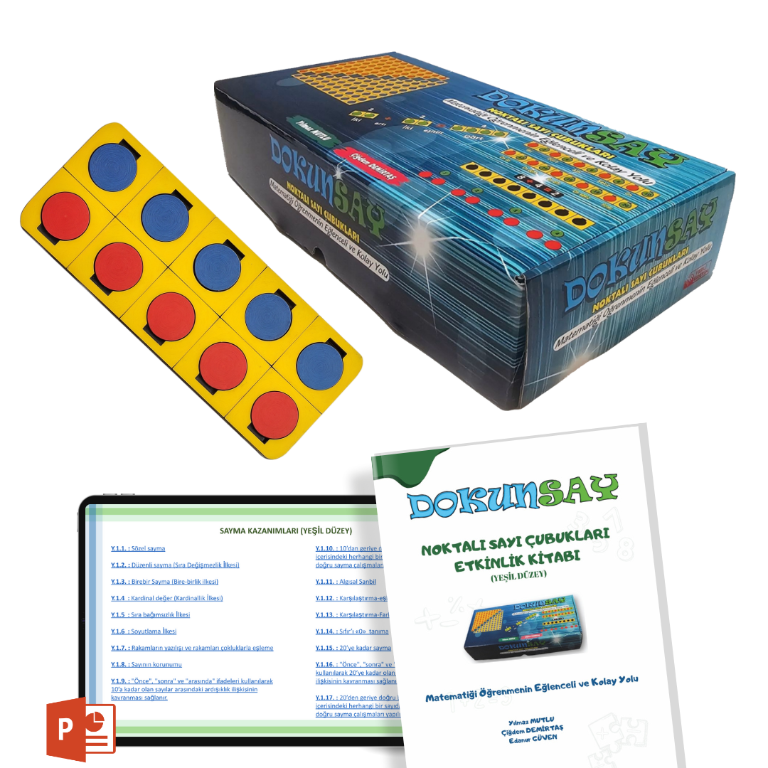 Dokunsay Noktalı Sayı Çubukları Ahşap Materyal Dokunsay Noktalı Sayı Çubukları Ahşap Materyal