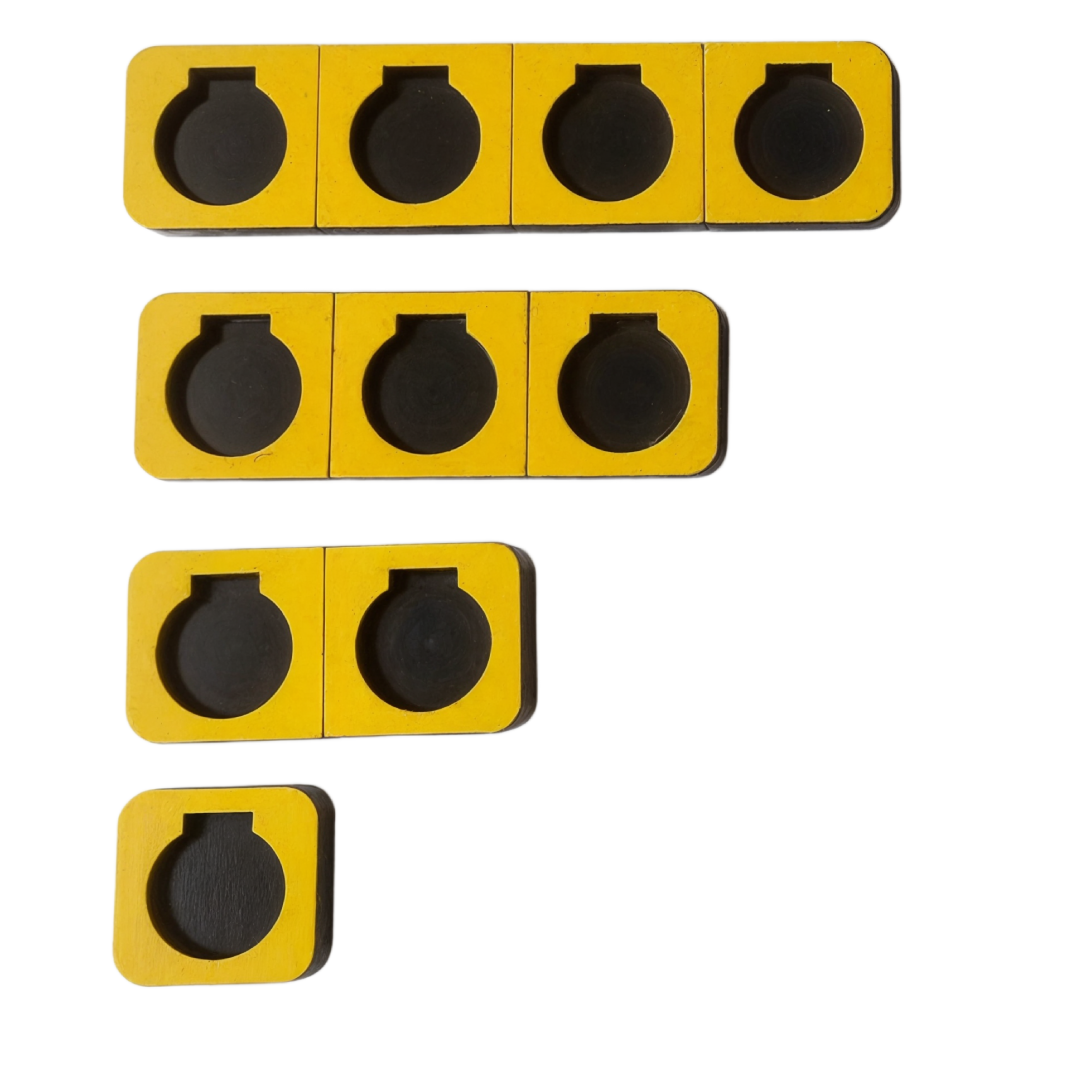 Dokunsay Noktalı Sayı Çubukları Ahşap Materyal Dokunsay Noktalı Sayı Çubukları Ahşap Materyal